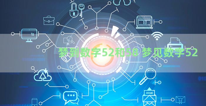 梦到数字52和58 梦见数字52